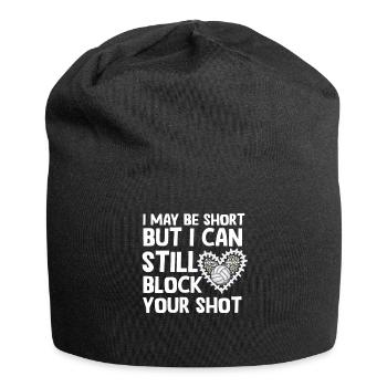 I Can Block Your Shot Beach Volleyball - Jersey Beanie - black - Front