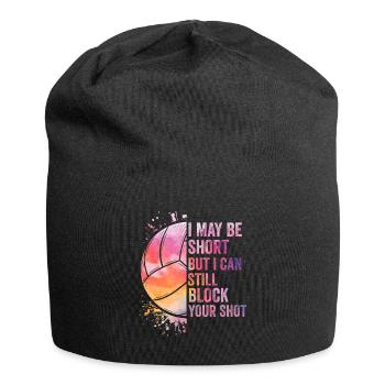 I Can Block Your Shot Beach Volleyball - Jersey Beanie - black - Front