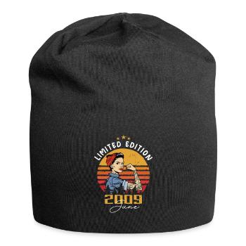 Vintage 2009 - Born In June 2009 - Jersey-Beanie - Schwarz - Vorne