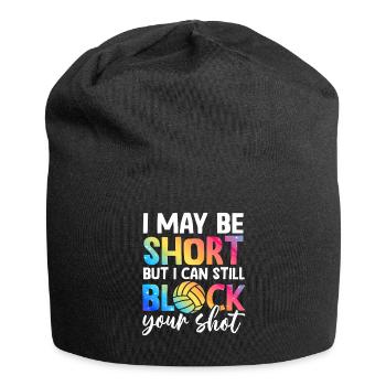 Je peux bloquer votre tir beach-volley - Bonnet en jersey - noir - Devant