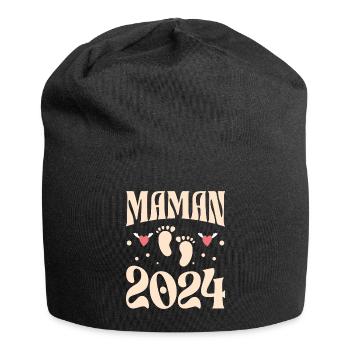 Future Naissance Grossesse Future Maman 2024 - Bonnet en jersey - noir - Devant