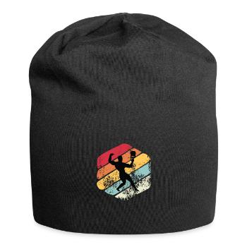 Kettlebell Workout Retro Fitness Gym - Jersey-Beanie - Schwarz - Vorne