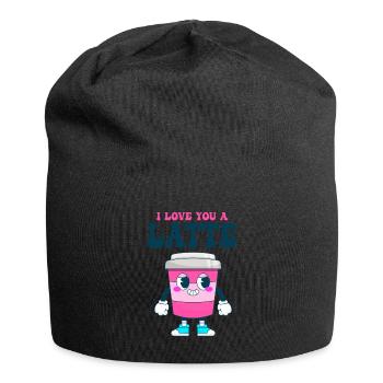 I Love You A Latte Couples Romance - Bonnet en jersey - noir - Devant