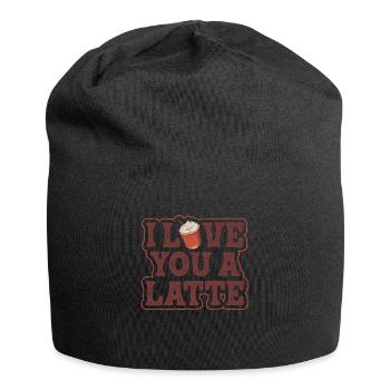 I Love You A Latte Couples Romance - Bonnet en jersey - noir - Devant