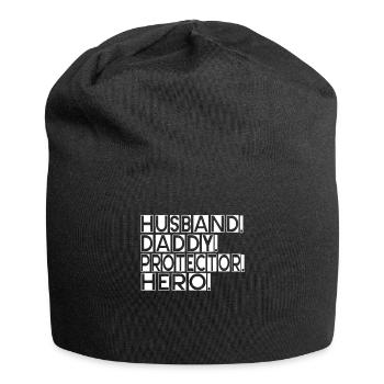 Mari Papa Protecteur Héros Fête des pères - Bonnet en jersey - noir - Devant