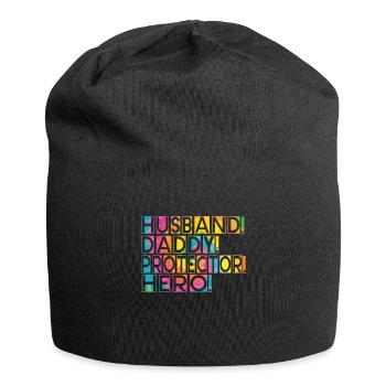 Mari Papa Protecteur Héros Fête des pères - Bonnet en jersey - noir - Devant