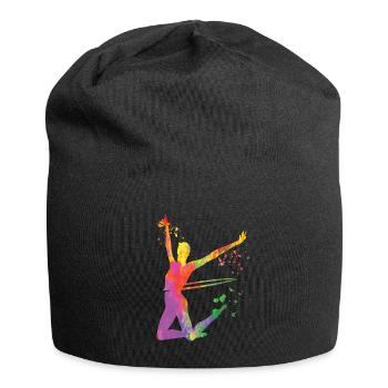Gymnast with clubs Rhythmic gymnastics - Jersey Beanie - black - Front