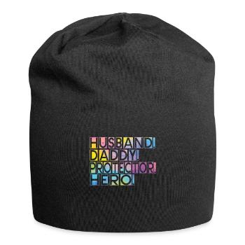 Mari Papa Protecteur Héros Fête des pères - Bonnet en jersey - noir - Devant