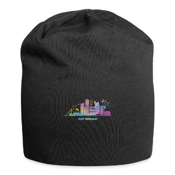 Rotterdam Skyline Rotterdam - Jersey-Beanie - Schwarz - Vorne
