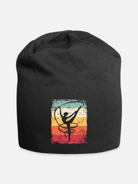 Gymnaste Gymnaste Gymnastique Rythmique Rétro - Bonnet en jersey - noir