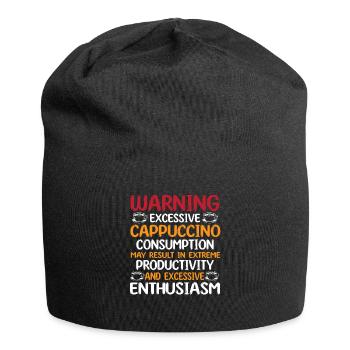 Drôle de cappuccino disant barista - Bonnet en jersey - noir - Devant