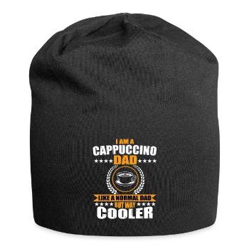 Cappuccino Papa Outfit Barista - Jersey-Beanie - Schwarz - Vorne
