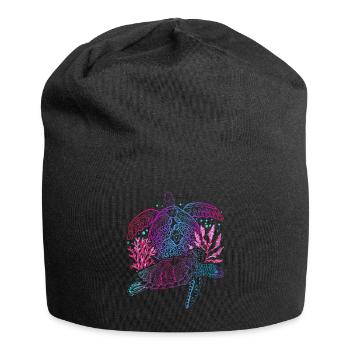 Polynésie Cadeau d’Animal de Mer Tortue Animale - Bonnet en jersey - noir - Devant