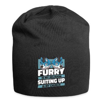 Furry Fandom Fursuits Funny - Jersey Beanie - black - Front