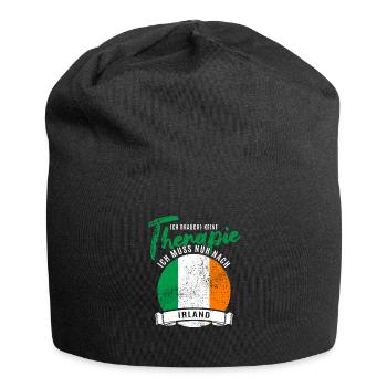 Ich brauche keine Therapie ich muss nach Irland - Jersey-Beanie - Schwarz - Vorne