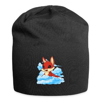 Forest Animal Lover Animal Lover Gift Cloud Fox - Jersey Beanie - black - Front
