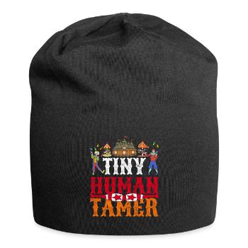 Kleine Menschen Bändiger Lustiges Geschenk Zirkus - Jersey-Beanie - Schwarz - Vorne
