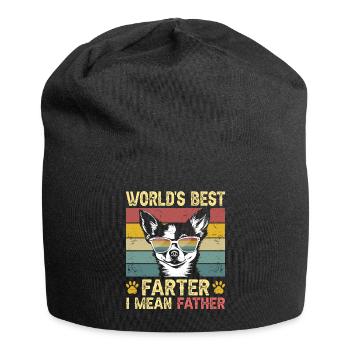 Vintage Dog Humorous Daddy Dog Chihuahua - Jersey Beanie - black - Front