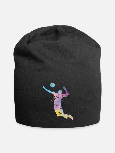 Volleyballspieler Kinder Beachvolleyball - Jersey-Beanie - Schwarz