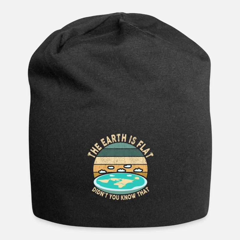 La terre est plate, vous ne le saviez pas ? - Bonnet en jersey - noir