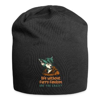 Furry Fandom Fursuits Cute - Jersey Beanie - black - Front