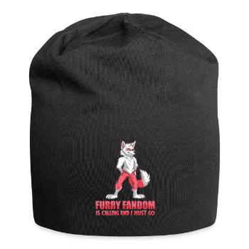 Furry Fandom Fursuits Cool - Jersey Beanie - black - Front