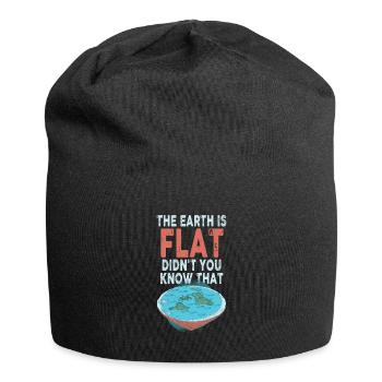 Die Erde ist flach, wussten Sie das nicht? - Jersey-Beanie - Schwarz - Vorne