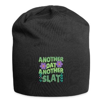 Ein anderer Tag, ein weiterer Slay, motivierend - Jersey-Beanie - Schwarz - Vorne