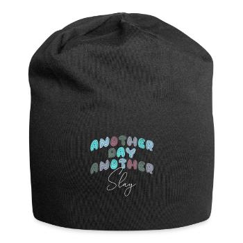 Ein anderer Tag, ein weiterer Slay, motivierend - Jersey-Beanie - Schwarz - Vorne
