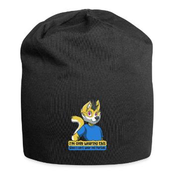 Furry Fandom Fursuits Funny - Jersey Beanie - black - Front