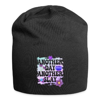 Ein weiterer Tag, ein weiterer Slay Motivierend - Jersey-Beanie - Schwarz - Vorne