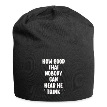 Comme c’est bon que personne ne puisse m’entendre penser - Bonnet en jersey - noir - Devant