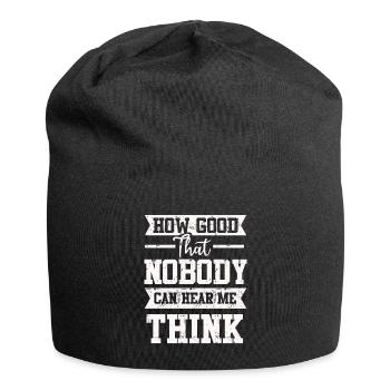 Comme c’est bon que personne ne puisse m’entendre penser - Bonnet en jersey - noir - Devant