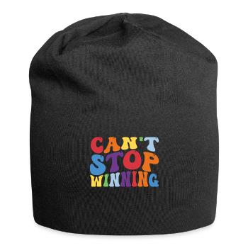 Ich kann nicht aufhören zu gewinnen - Jersey-Beanie - Schwarz - Vorne