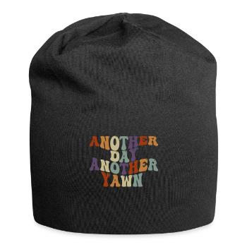 Un autre jour, un autre bâillement - Bonnet en jersey - noir - Devant