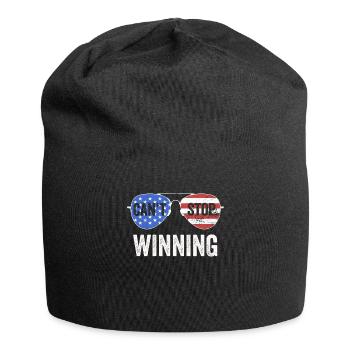 Ich kann nicht aufhören zu gewinnen - Jersey-Beanie - Schwarz - Vorne