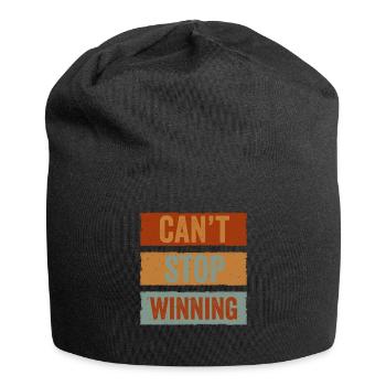 Ich kann nicht aufhören zu gewinnen - Jersey-Beanie - Schwarz - Vorne