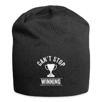 Ich kann nicht aufhören zu gewinnen - Jersey-Beanie - Schwarz - Vorne
