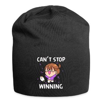 Ich kann nicht aufhören zu gewinnen - Jersey-Beanie - Schwarz - Vorne