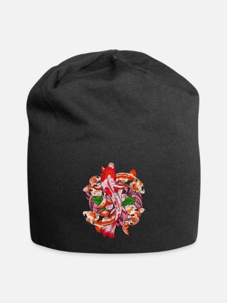 Nishikigoi Koi Fischzucht Geschenk Koi Karpfen - Jersey-Beanie - Schwarz