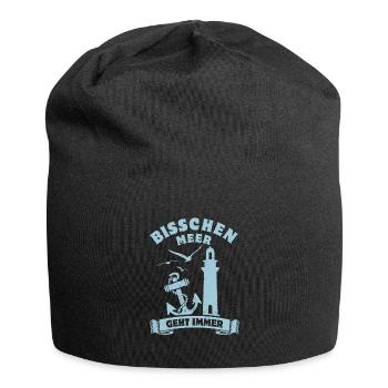 Bisschen Meer geht immer - Küsten Fan - Spruch - Jersey-Beanie - Schwarz - Vorne