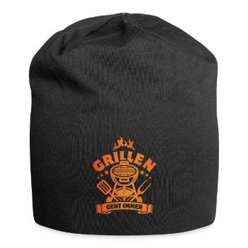 Grillen geht immer - Grill Fan - Spruch - Jersey-Beanie - Schwarz - Vorne