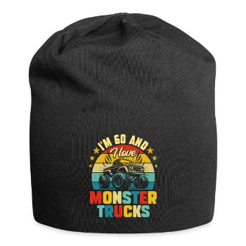 Monster Truck Voiture 60 Ans Anniversaire - Bonnet en jersey - noir - Devant