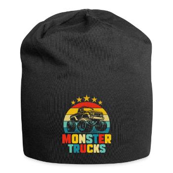 Auto Monster Truck Geburtstagskind Mann - Jersey-Beanie - Schwarz - Vorne