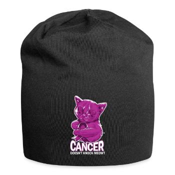 Cat Honors Cancer Caregiver - Jersey Beanie - black - Front