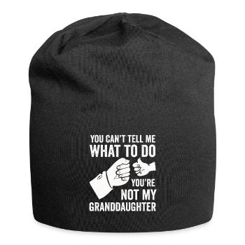 Nicht meine Enkelin - Jersey-Beanie - Schwarz - Vorne