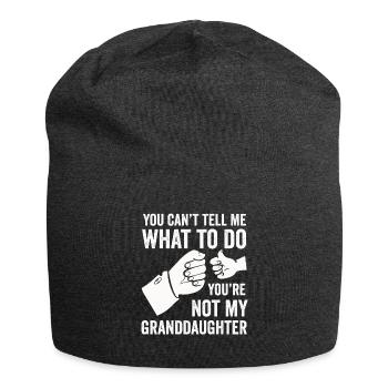 Not My Granddaughter - Jersey Beanie - charcoal grey - Front