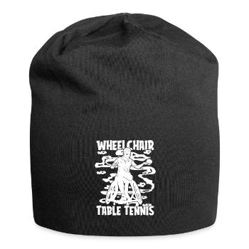 Tischtennis Pingpong Rollstuhl - Jersey-Beanie - Schwarz - Vorne