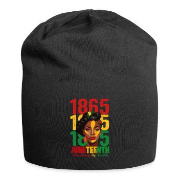 Juneteenth 1865 Remembering My Ancestors - Jersey Beanie - black - Front