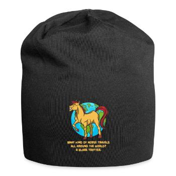 Équitation équestre amusante Endurance - Bonnet en jersey - noir - Devant